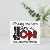 Hoofd-halskanker HOOP 4 Briefkaart (Staand voorkant)