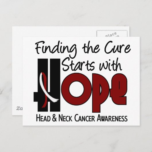 Hoofd-halskanker HOOP 4 Briefkaart (Voorkant / Achterkant)