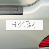 Hoofd hartslag bumpersticker (Op auto)