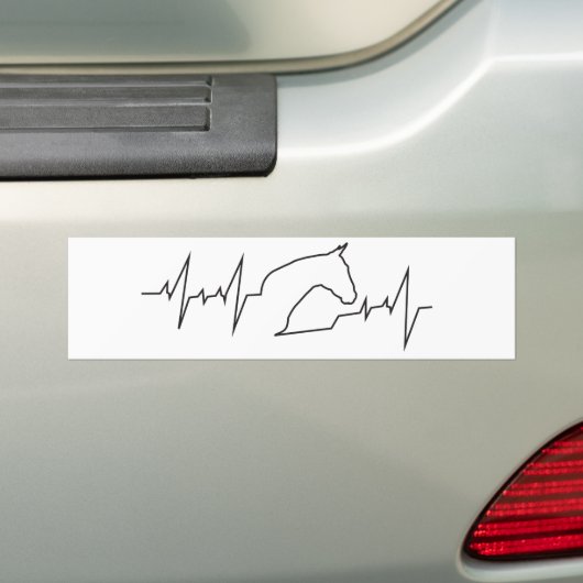 Hoofd hartslag bumpersticker (Op auto)