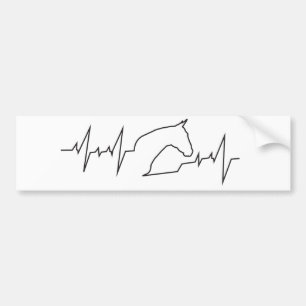 Hoofd hartslag bumpersticker