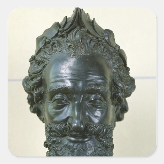 Hoofd Henri IV na 1599 Vierkante Sticker (Voorkant)