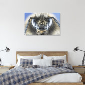 Hoofd hommel canvas afdruk (Insitu (Slaapkamer))