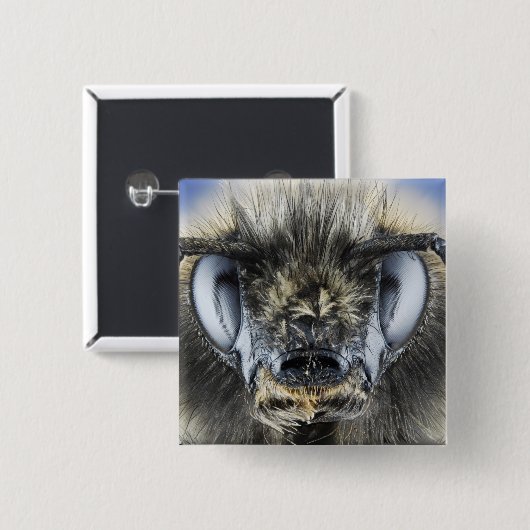 Hoofd hommel vierkante button 5,1 cm (Voorkant /achterkant)