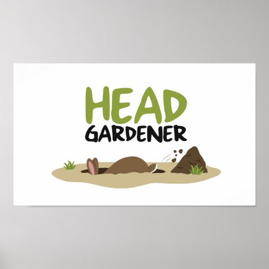 Hoofd illustratie Gardener Poster (Voorkant)