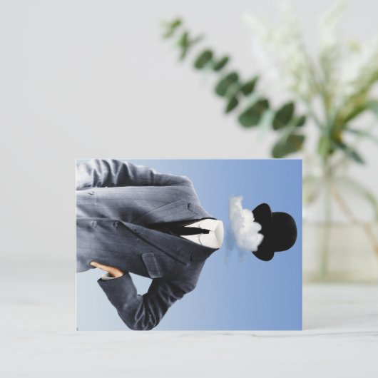 "Hoofd in de wolken" Briefkaart (Staand voorkant)