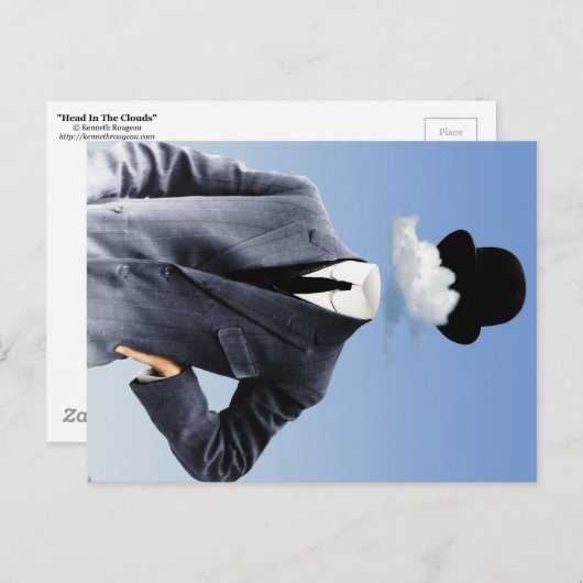 "Hoofd in de wolken" Briefkaart (Voorkant / Achterkant)