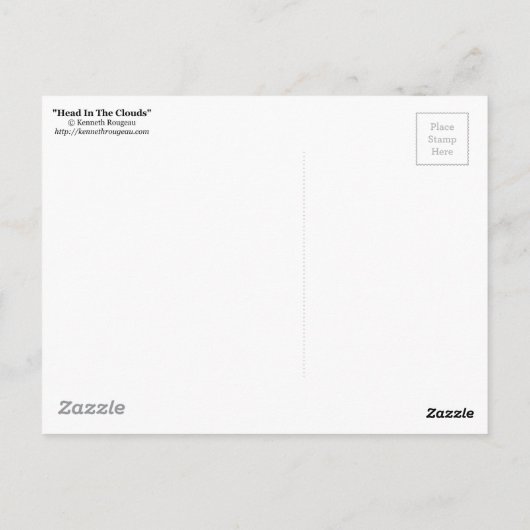 "Hoofd in de wolken" Briefkaart (Achterkant)