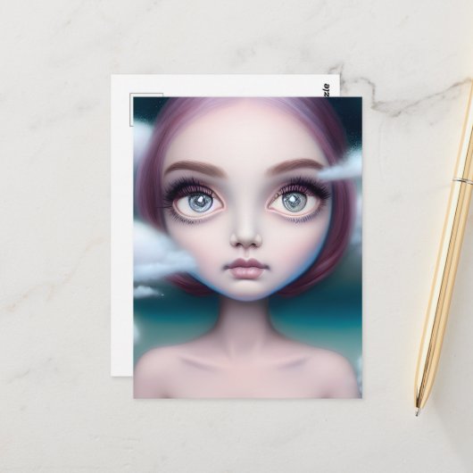 Hoofd in de wolken briefkaart (Voorkant / Achterkant in situ)