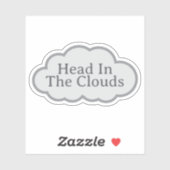 Hoofd In De Wolken - Herkenbare Wolkensticker Sticker (Vel)