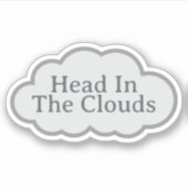 Hoofd In De Wolken - Herkenbare Wolkensticker Sticker (Voorkant)