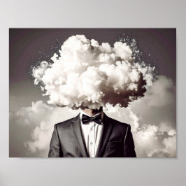 Hoofd in de wolken poster