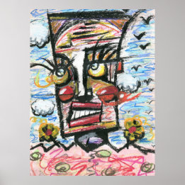 Hoofd in de wolken poster