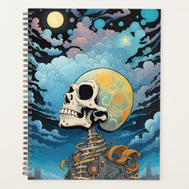 Hoofd in de wolken schedel planner