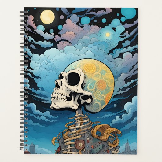 Hoofd in de wolken schedel planner (Voorkant)