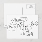 Hoofd in een boek briefkaart (Voorkant / Achterkant)