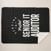 Hoofd IT-accountant Titel Titel Cadeautje Sherpa Deken (Voorkant (horizontaal))