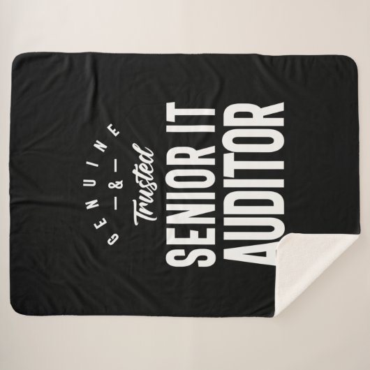 Hoofd IT-accountant Titel Titel Cadeautje Sherpa Deken (Voorkant (horizontaal))