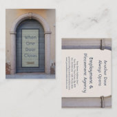 Hoofd jager, uniek arbeidsbureau visitekaartje (Voorkant / Achterkant)