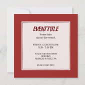 Hoofd Kaart (Achterkant)