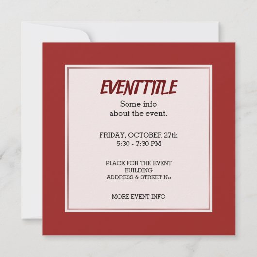 Hoofd Kaart (Achterkant)