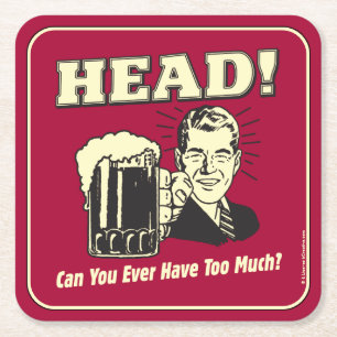 Hoofd: Kan je ooit te veel hebben? Kartonnen Onderzetters