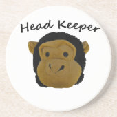 Hoofd Keeper-Lapel Buttonnen Zandsteen Onderzetter (Voorkant)