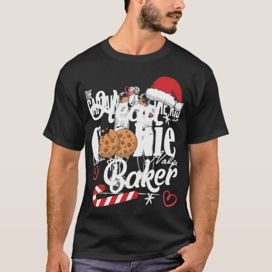 Hoofd kerst van Cookie Baker T-shirt (Voorkant)