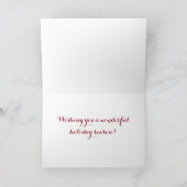 Hoofd Kerstkaart Feestdagen Kaart (Binnen)