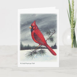 Hoofd Kerstmis van de Vogel Feestdagen Kaart