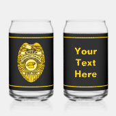 Hoofd Keukenpolitie-badge Blikvorm Glas (Voorkant)