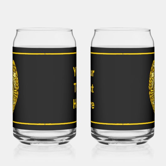 Hoofd Keukenpolitie-badge Blikvorm Glas (Links)