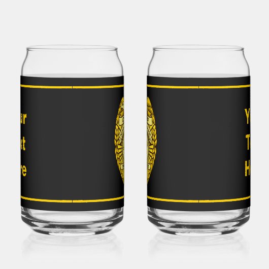 Hoofd Keukenpolitie-badge Blikvorm Glas (Rechts)