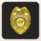 Hoofd Keukenpolitie-badge Kartonnen Onderzetters (Voorkant)