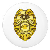Hoofd Keukenpolitie-badge Keramische Knop (Voorkant)
