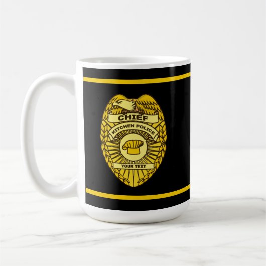 Hoofd Keukenpolitie-badge Koffiemok (Links)