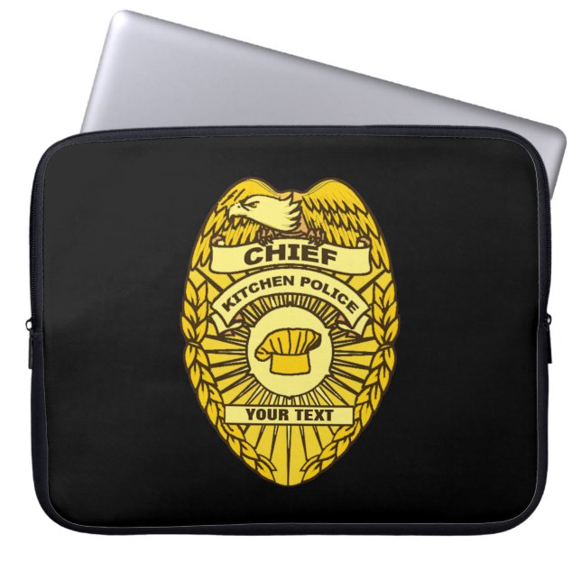 Hoofd Keukenpolitie-badge Laptop Sleeve (Voorkant)