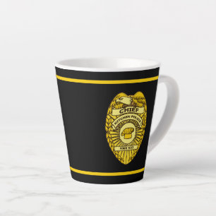 Hoofd Keukenpolitie-badge Latte Mok