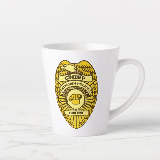 Hoofd Keukenpolitie-badge Latte Mok (Rechts)