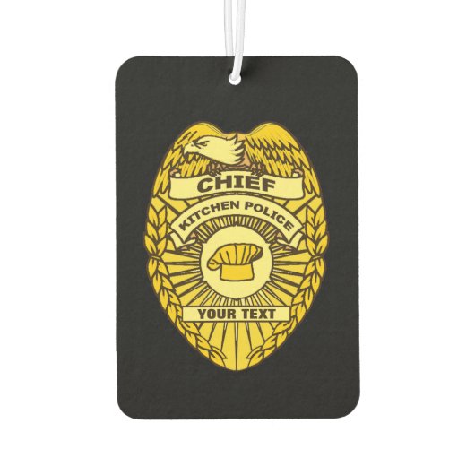 Hoofd Keukenpolitie-badge Luchtverfrisser (Achterkant)