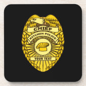Hoofd Keukenpolitie-badge Onderzetter (Voorkant)