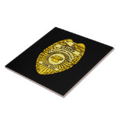 Hoofd Keukenpolitie-badge Tegeltje (Zijkant)