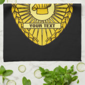 Hoofd Keukenpolitie-badge Theedoek (Gevouwen)