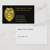 Hoofd Keukenpolitie-badge Visitekaartje (Voorkant / Achterkant)