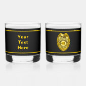 Hoofd Keukenpolitie-badge Whisky Glas (Achterkant)