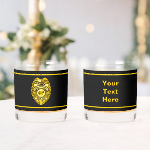 Hoofd Keukenpolitie-badge Whisky Glas