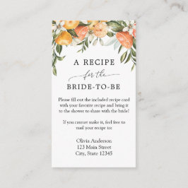 Hoofd-knijp Oranje-bridal-ontvangstverzoek Informatiekaartje