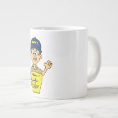 Hoofd koffiebeker over het bekertje grote koffiekop (Voorkant rechts)