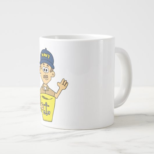 Hoofd koffiebeker over het bekertje grote koffiekop (Voorkant rechts)