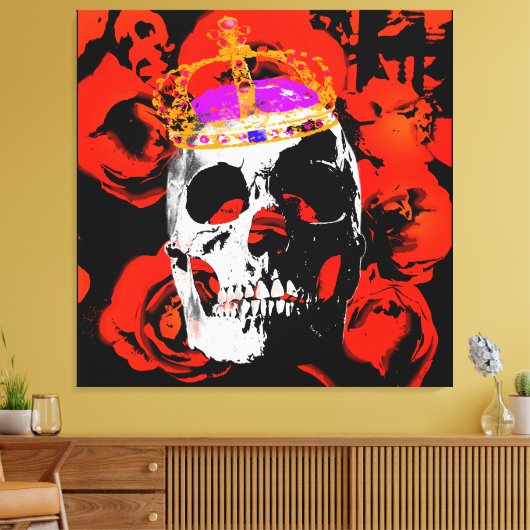 Hoofd Koning. Canvas Afdruk (Insitu (Woonkamer))